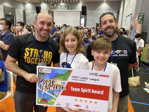 FIRST LEGO League Team Spirit Award students International School Bangkok Thailand
