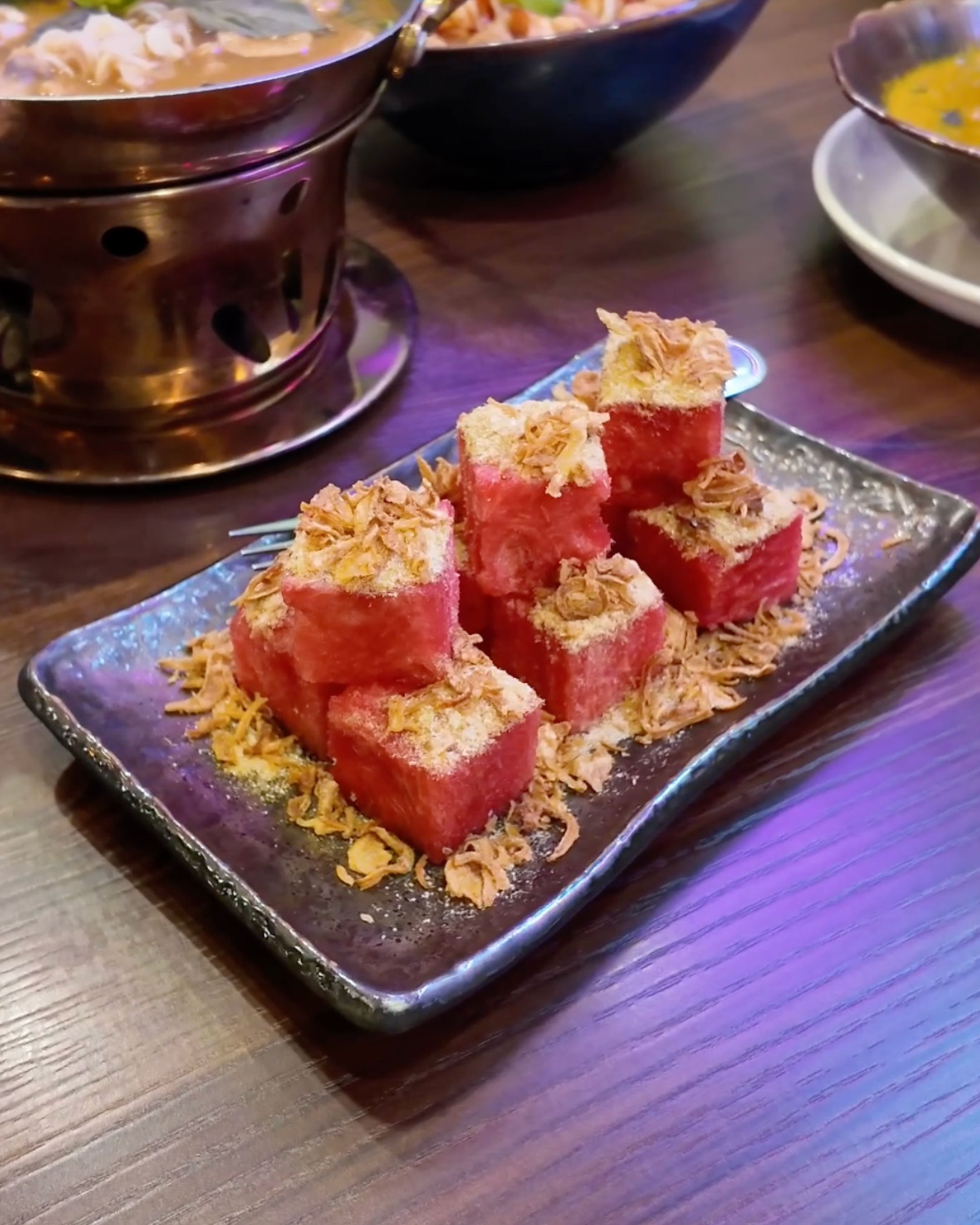 Discover delicious crispy Thai bites, beautifully presented at Kiew Kai Ka Bangkok.