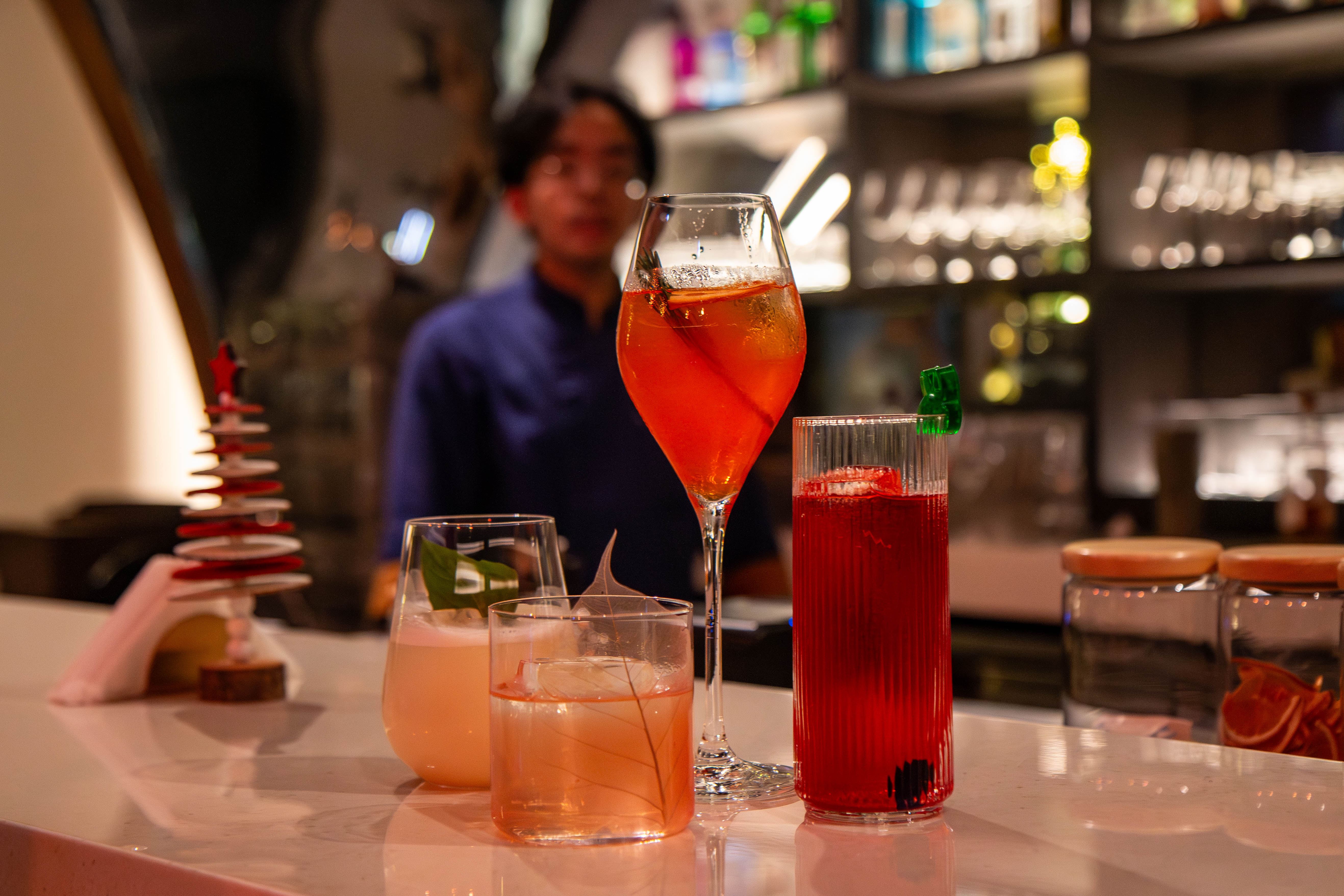 Colorful and beautifully crafted beverages that add vibrancy and excitement to the dining experience.