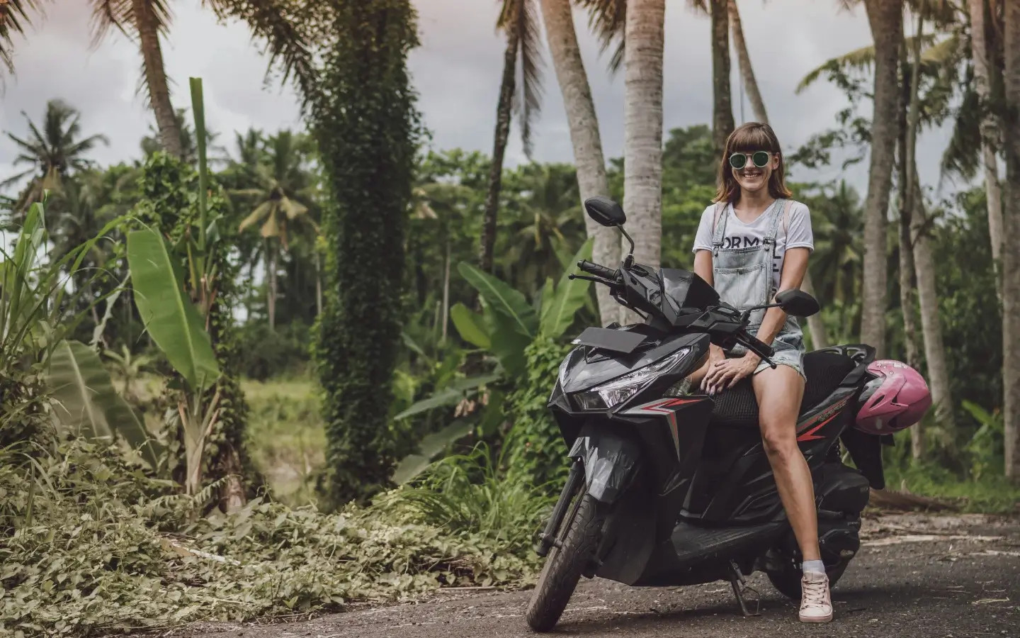 Rider on a Bikago rental scooter in Phuket